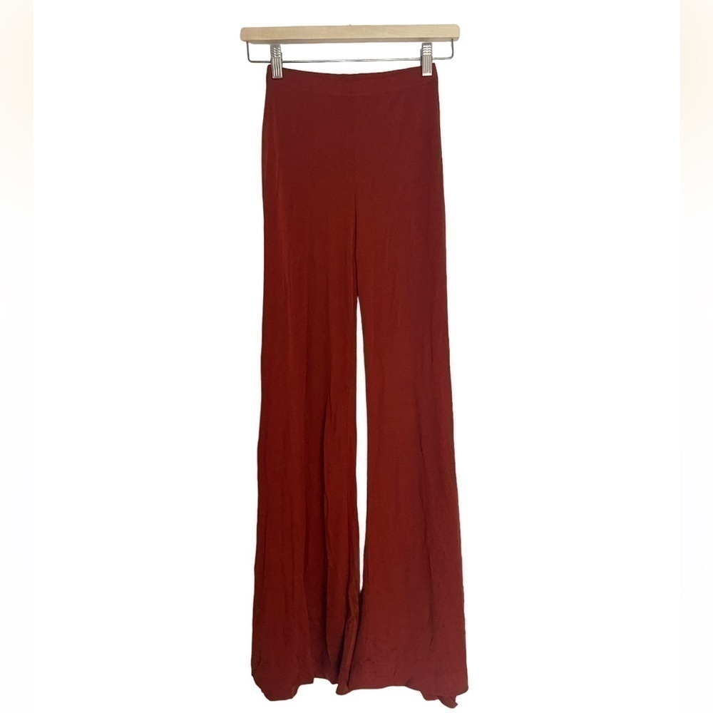VINTAGE STEVENS CALIFORNIA RUST COLORED STRETCHY BELL BOTTOMS SIZE 5/6